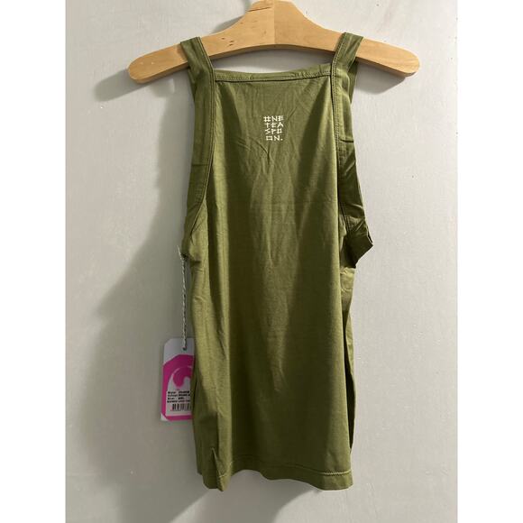 🔴One Teaspoon‎ Green Logo tank square neck size small - Picture 4 of 5